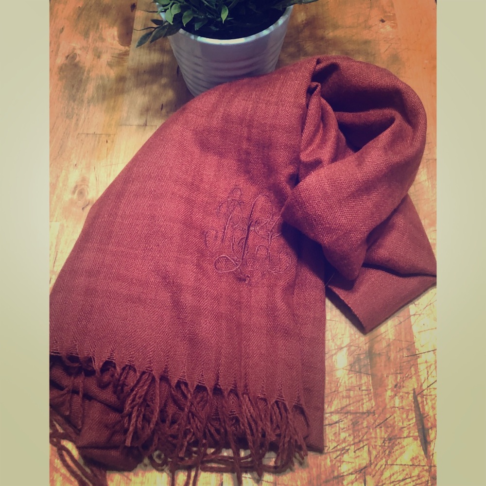 Lauren Ralph Lauren Burgundy Scarf Shawl